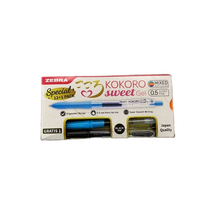 

Sale Gel Pen Kokoro Sweet 0.5Mm Hitam Lusin (1 Pack Isi 12+1)