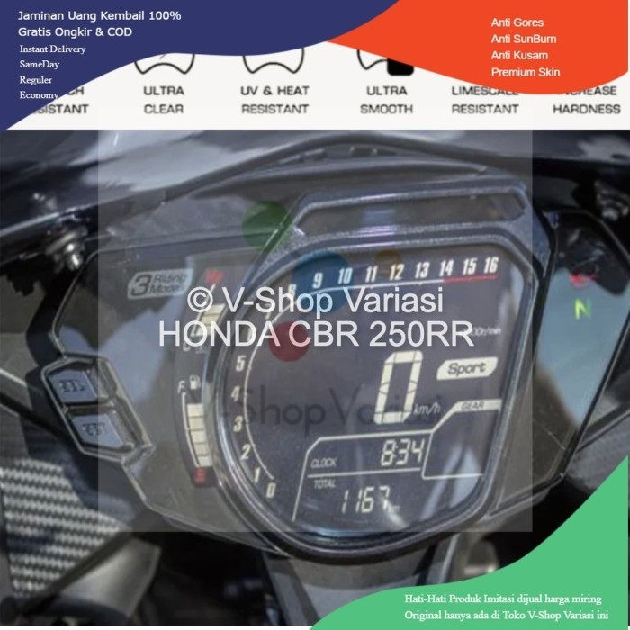 TERLARIS TERLARIS STICKER ANTIGORES SPEEDOMETER HONDA CBR 250RR CBR250RR CBR 250 RR SP QS STD ABS