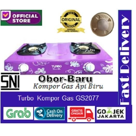 Turbo Kompor Gas 2 Tungku Gs2077 Ungu