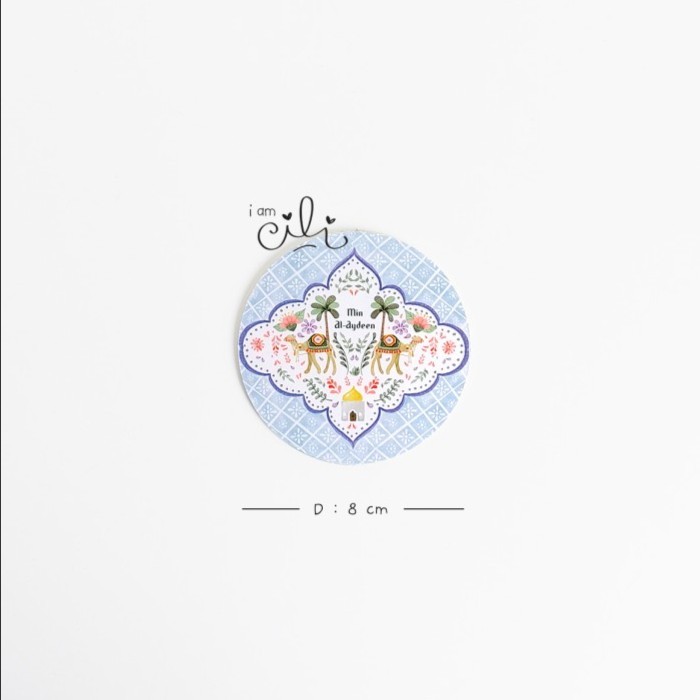 

Terlaris (SIF109) Stiker idul fitri lebaran DIHYA untuk toples paperbag dus SALE