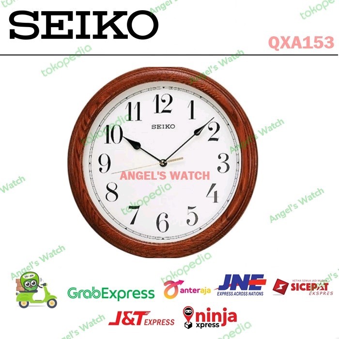 Jam Dinding Seiko Original QXA153B WOODEN CASE QXA153 32 CM