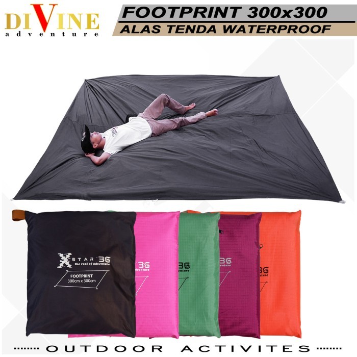 Soniaa_ Footprint Tenda Camping Outdoor Waterproof 300 X 300 Alas Tenda Camping Ultralight