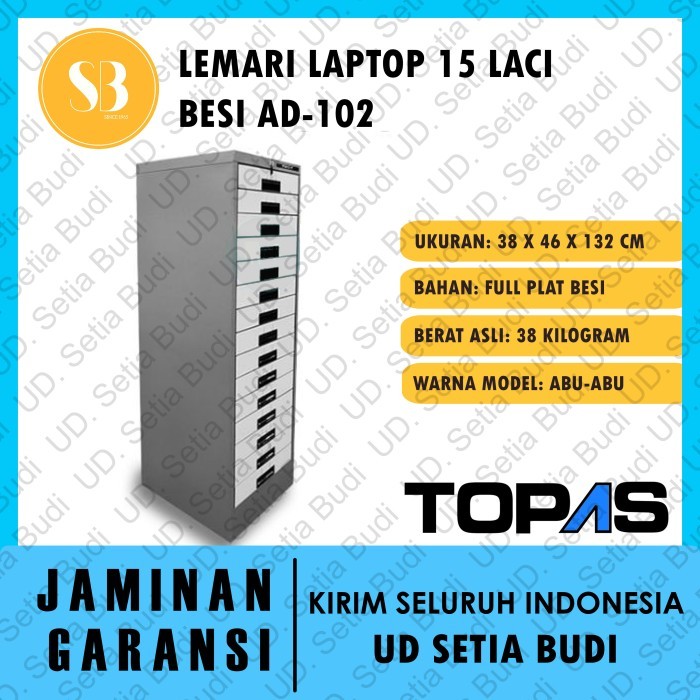 

Sale Lemari Laptop 15 Laci Besi Topas Ad 102