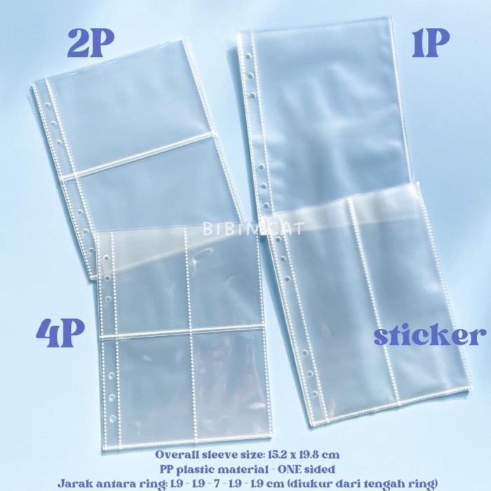 

Sale (A5 Size) 10 Lembar Sleeve Binder A5 6 Ring - One Sided
