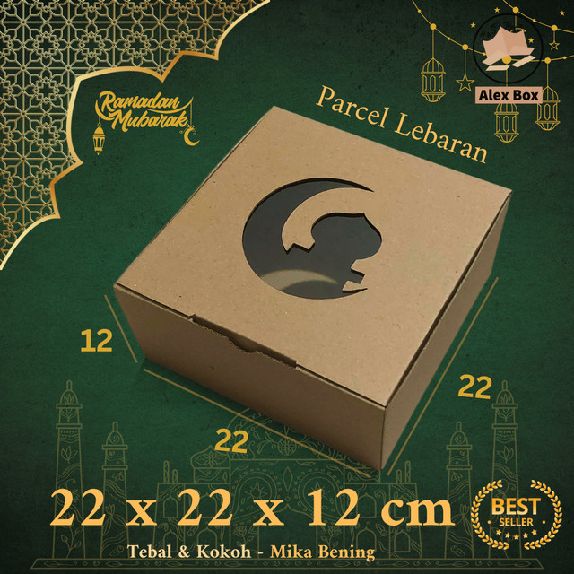 

Kardus Box Parcel Lebaran 22 x 22 x 12 cm | Model Mika | Idul Fitri, Hampers, Bingkisan, Hantaran, Kue, Diecut