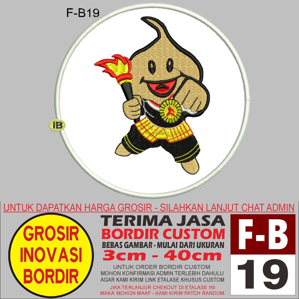 PATCH BORDIR LOGO F-B19 MASKOT PORPROV SUMBAR - GIB REVIEW/TESTIMONI