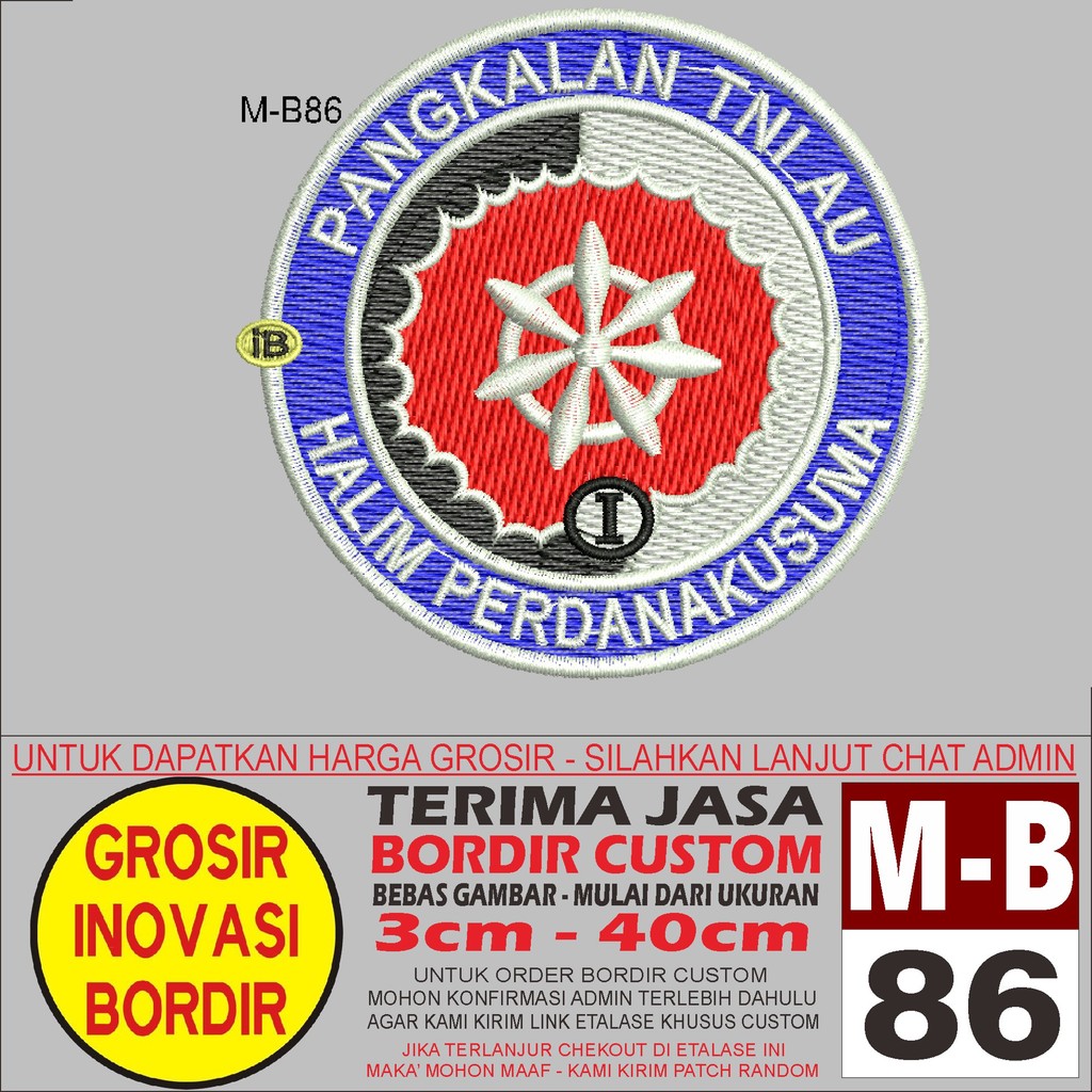 PATCH BORDIR M-B86 LOGO PANGKALAN TNI AU