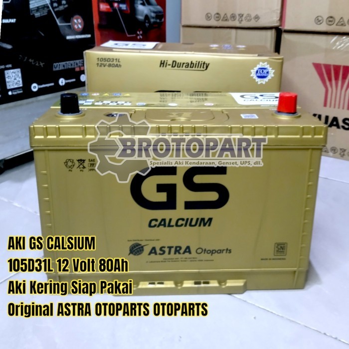 Aki Mobil Pajero Sport Dakar Accu GS ASTRA CALSIUM 105D31L 80Ah