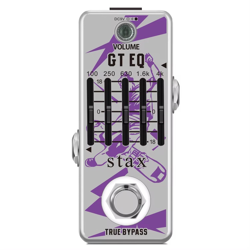 Stax Guitar Equalizer Pedal 5-band Parametric EQ Guitar Effect Pedal Frequency GT-EQ Compensator ±18