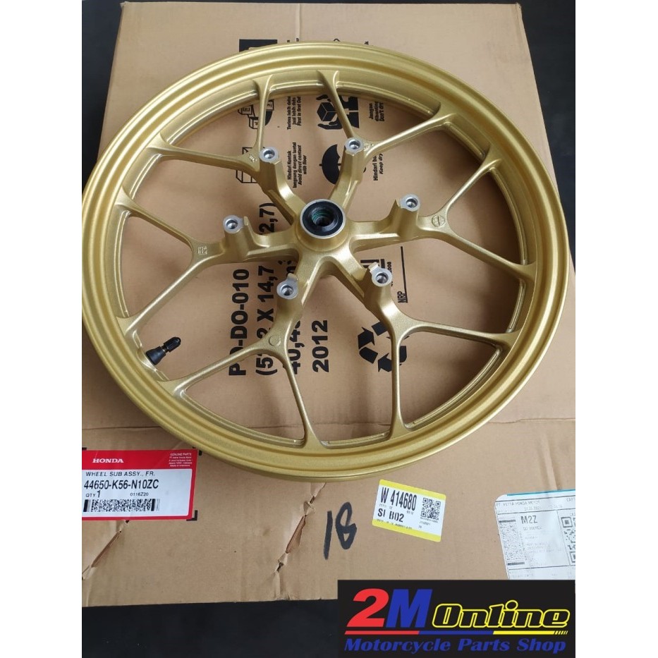 Velg Cw Supra Gtr 150 Depan Gold Ori Ahm 44650-K56-N10Zc Barang Langka