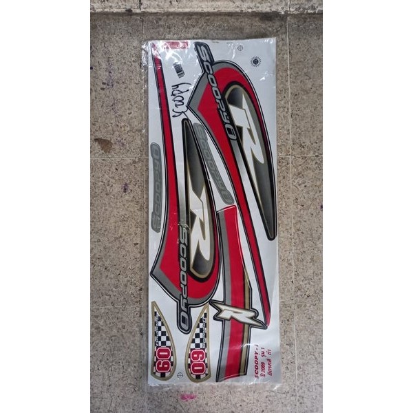 Original Impor Thailand Scoopy R Nos Striping Stiker Full Set Bodi Livery Lis Body Asli Original Sti