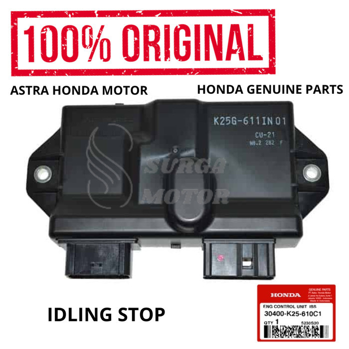 Engine Control Unit Ecu Ecm Beat Scoopy Esp Iss Idling Stop Cdi Original Honda Ahm 30400-K25-601C1 O
