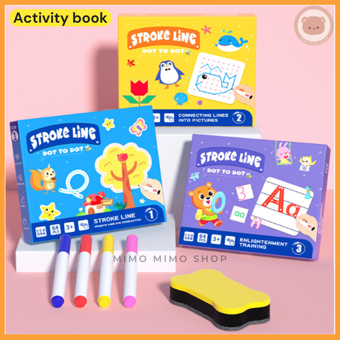 

TERLARIS! Magic workbook wipe and clean erasable stroke line belajar menulis