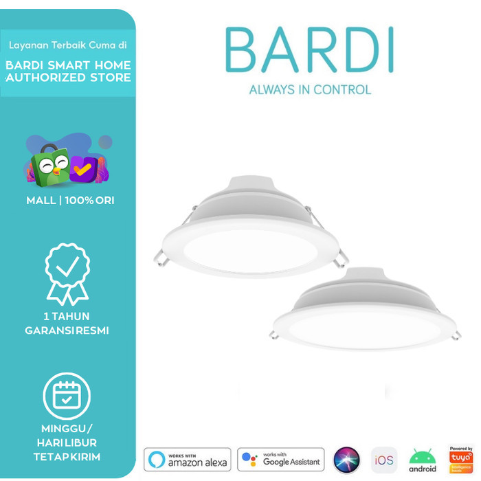 Bardi Lampu 8W / 14W Downlight Beacon Panel Smart Light Bluetooth Terlaris