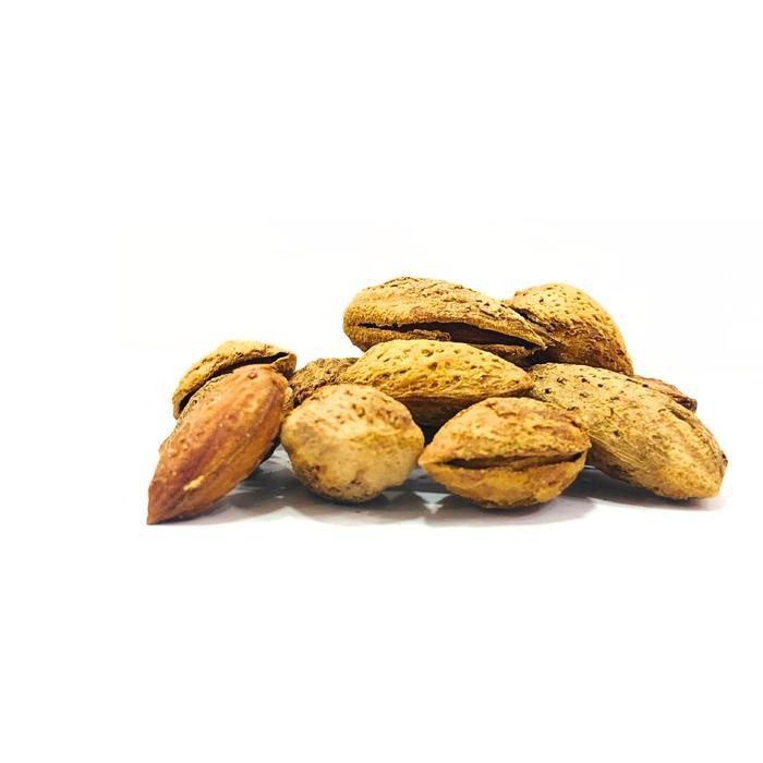 

terbaru !!! kacang almond 1 kg madu vanilla cangkang premium al madinah - kurma elshanum food snacks