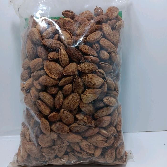 

terbaru !!! kacang almond panggang rasa manis 1kg - tekstur renyah dan garing - food, snack ready