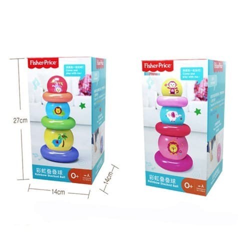 FISHER PRICE RAINBOW STACKED BALL / BOLA BAYI / MAINAN SUSUN BOLA