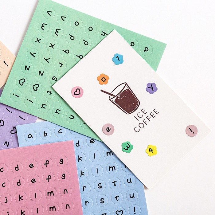 Alphabet Sticker Mini Scrapbook DIY Journal Sticker Aesthetic