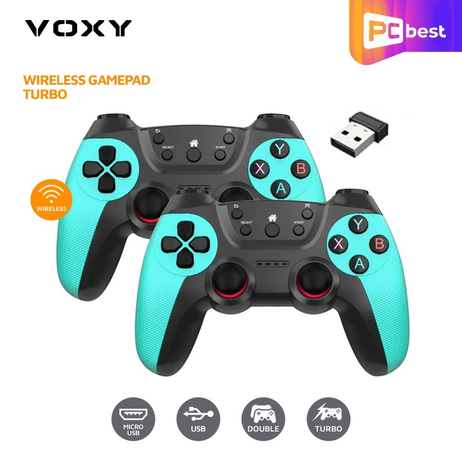 Gamepad Wirelles PC Double / Joystick Gamepad Double Wirelles Turbo