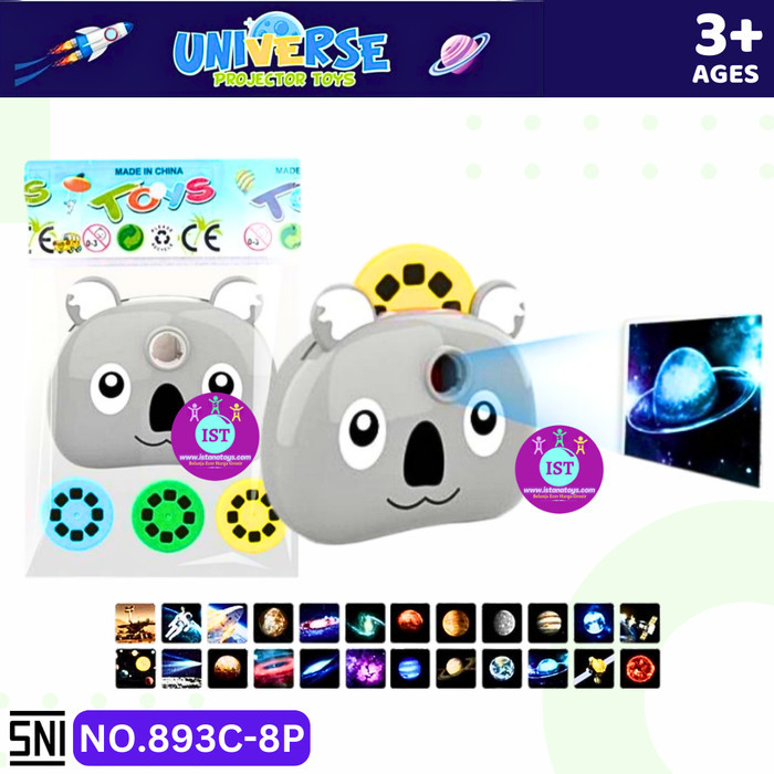IST Mainan Mini Proyektor Universal Planet KOALA 893C-8P