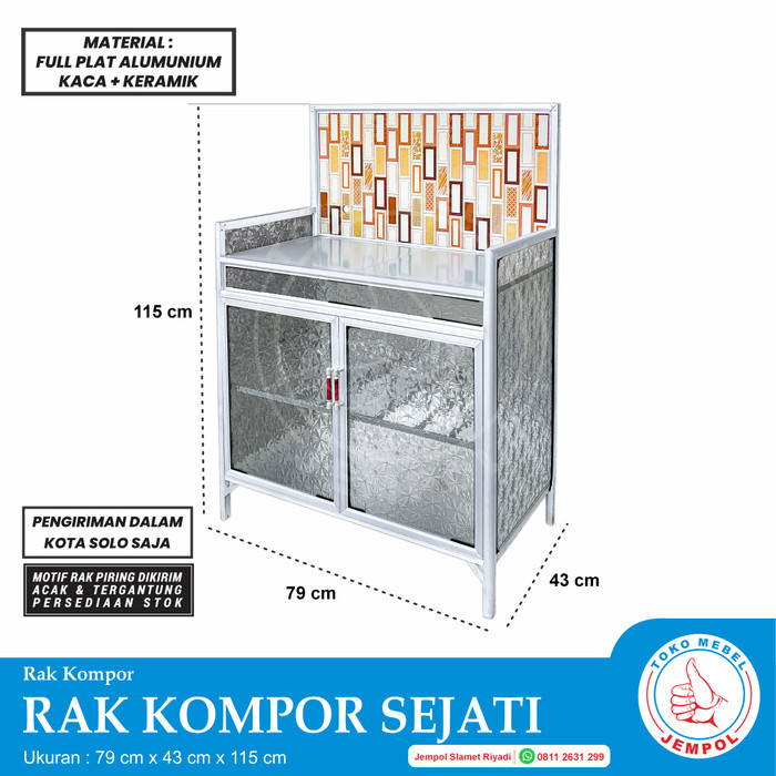 Rak Kompor Samijaya/Meja Kompor/Lemari Piring/Rak Serbaguna/Jempol