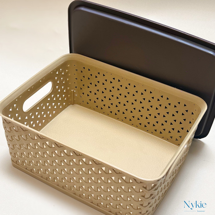 PENAWARAN SPESIAL KERANJANG PLASTIK MULTIBASKET + TUTUP CAPPUCINO SURYAPLAST AKL6210