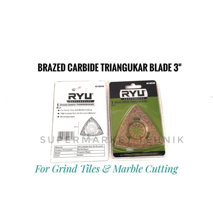 TERBARU Mata Mesin Oskilasi Ryu Triangular Blade 3"