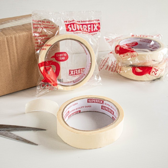 

Produk Viral Superfix Masking Tape 24Mm X 20Yard 1 Pack 96 Rolls Packing Aman