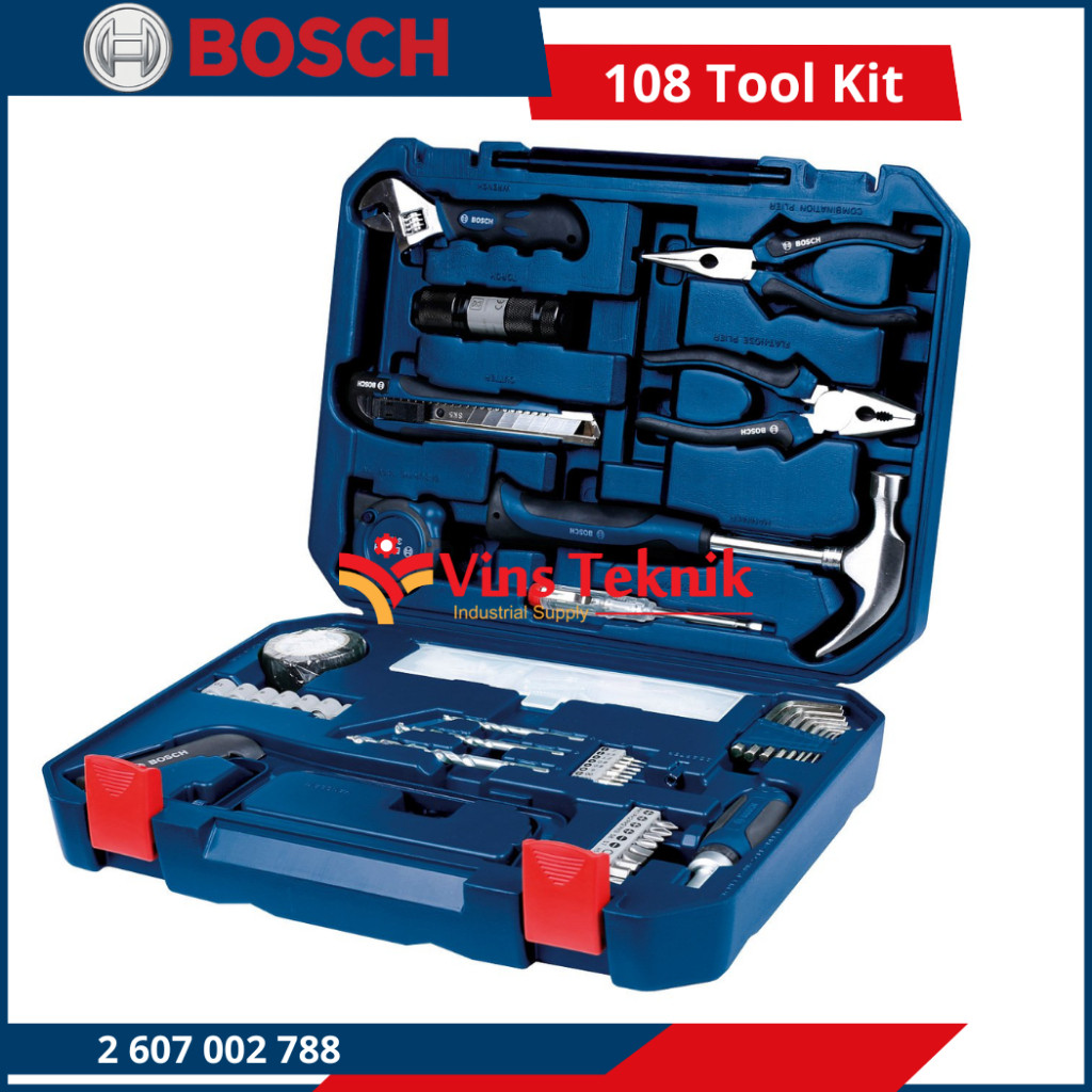 Bosch Alat Pertukangan Toolkit Tool Set 108 Pcs Tool Kit Multi Complete Set 108Pcs Bosch 788