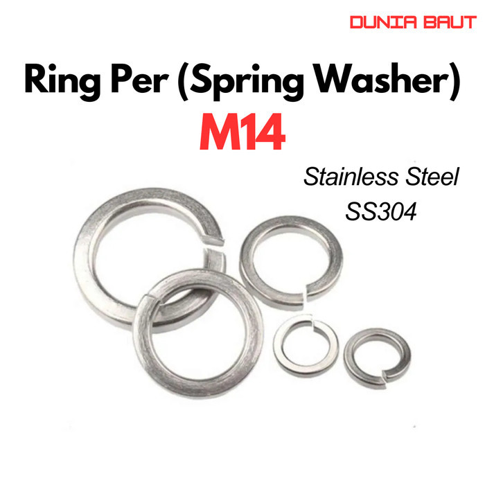 Ring Per M14 / Spring Washer M14 / WL M14 / Ring Per Stainless M14 SS304