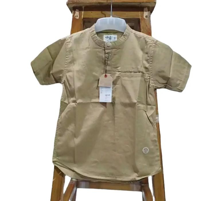 BAJU KOKO KEMKO ANAK LENGAN PENDEK KANCING SETENGAH SPESIAL KATUN TWILL SAJUAK ORIGINAL