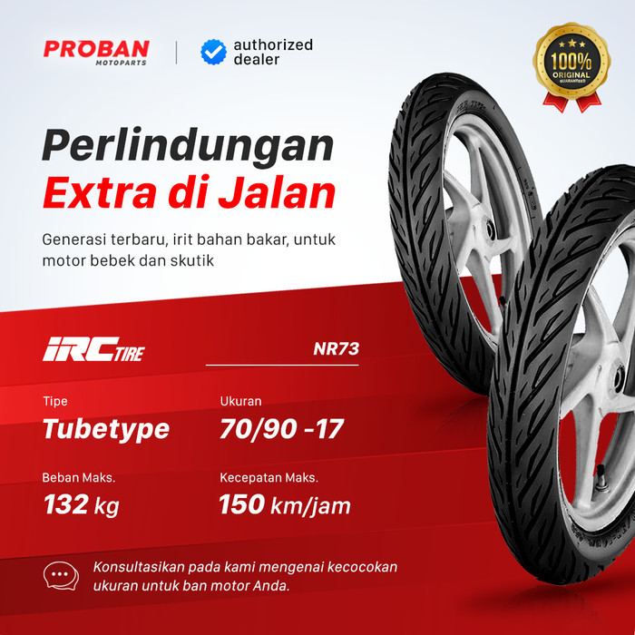 Ban Motor IRC TT NR73 70/90 Ring 17 Tubetype