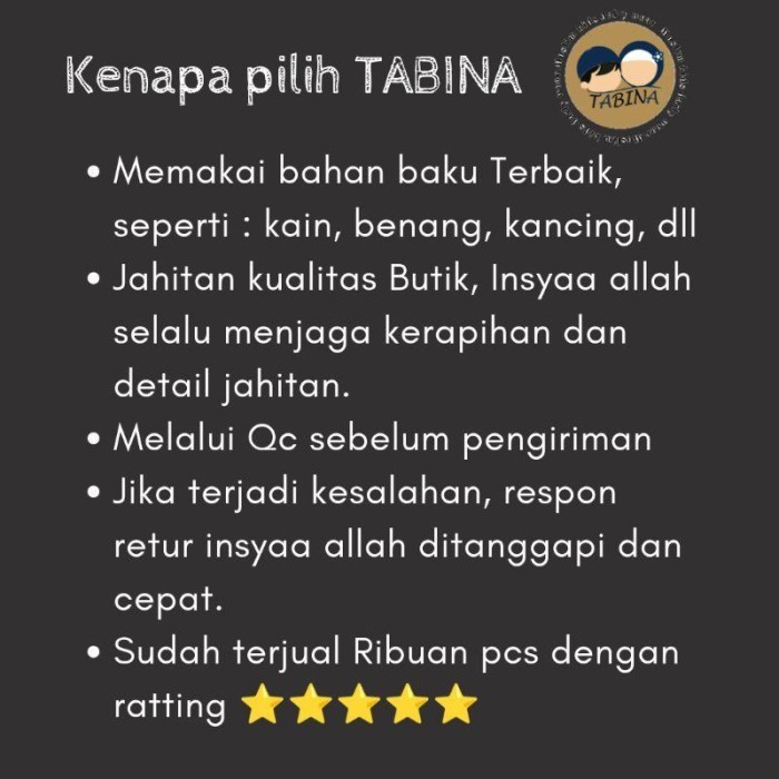 Terbaru Tabina Setelan Koko Kurta Lengan Panjang Anak Laki Laki