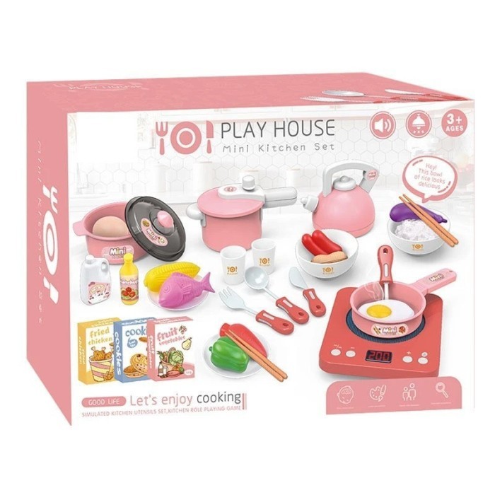 MAINAN ANAK PEREMPUAN EDUKASI MINI KITCHEN SET MASAK MASAKAN ADA SUARA