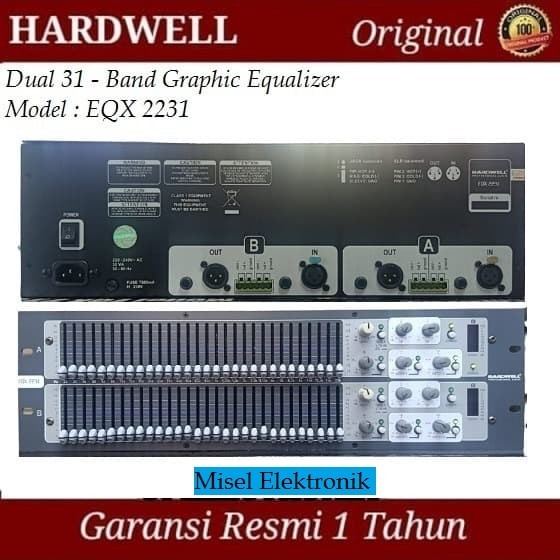 TERLARIS Equalizer Hardwell Dual 31- Band graphic Equalizer HARDWELL EQX 2231