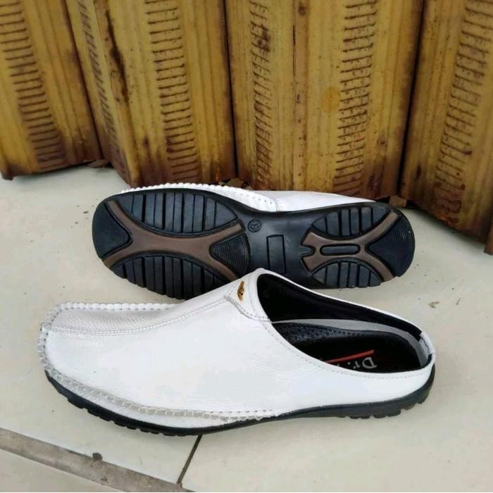 Terlaris Sepatu Sandal Pria Kulit Asli Bustong Kasual Pria Bustong Casual Pria Warna Putih Shoes