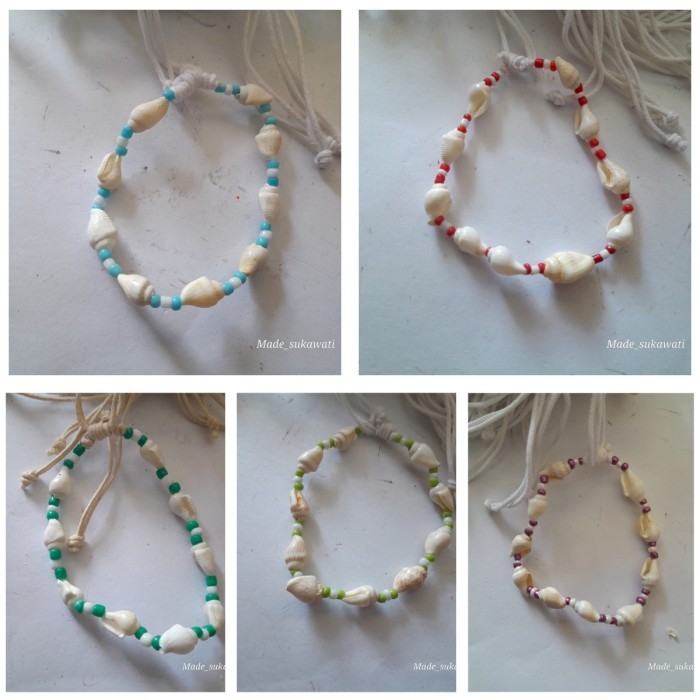 *#*#*#] Gelang tali kerang geles kerajinan tangan aksesoris Bali