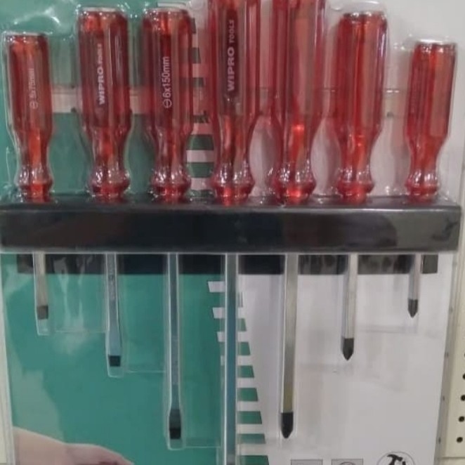 ```````] obeng tembus set 7 pcs wipro wps161 / obeng getok wipro set / obeng