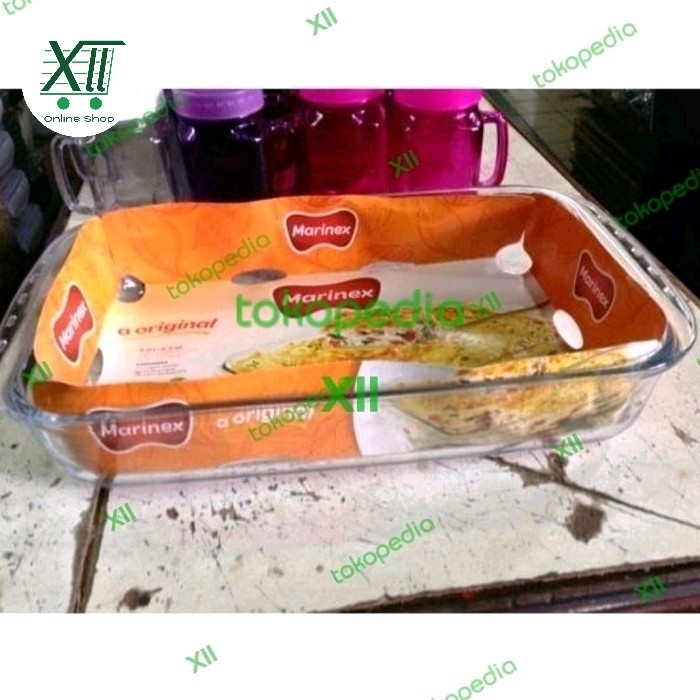 MARINEX MP~6538 LOYANG KACA SEGI PANJANG 5 LITER ~ 5,3 QT