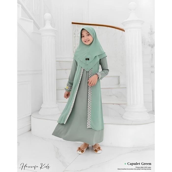 DRESS MUSLIM REMAJA TANGGUNG CRINKLE AIRFLOW PREMIUM GAMIS ANAK 11 -13 TAHUN/ALIKA DRESS BAJU MUSLIM