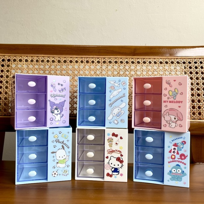 

TERBARU! Laci 3 Tingkat Karakter Kuromi My Melody Cinnamoroll Pompompurin