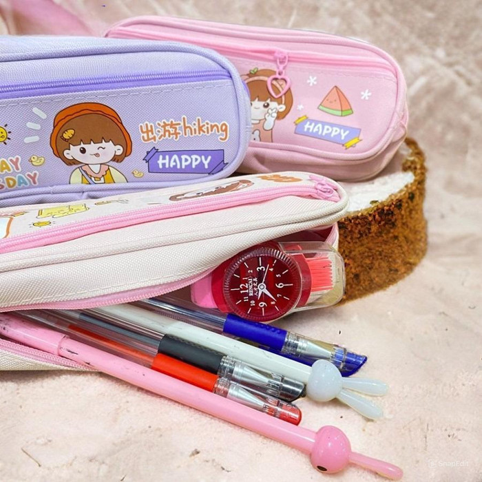 

Tempat Pensil 2 Resleting Kotak Pensil Anak Karakter Kartun