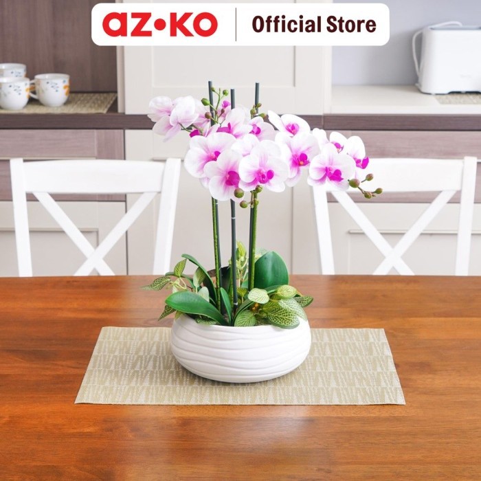 

AZKO ARTHOME BUNGA ARTIFISIAL ORCHID 3 STEM DENGAN POT - PINK