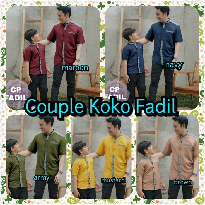 Baju Pasangan Ayah & Anak Cowok Couple Koko Fadil