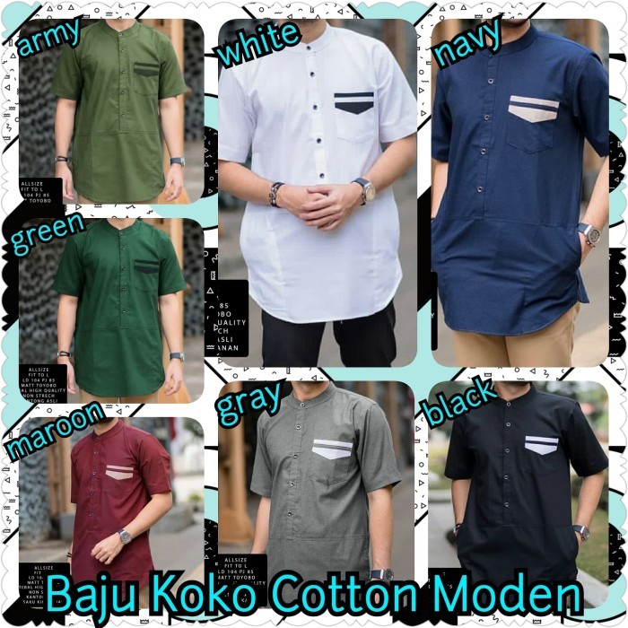 Baju Koko Cotton Moden