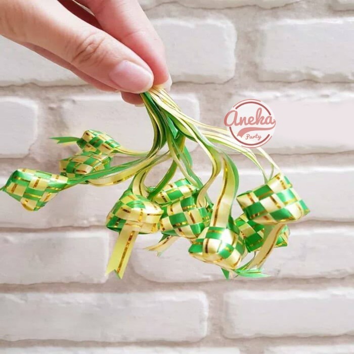 

Terlaris ketupat lebaran pita parsel isi 6 / hiasan parsel aksesoris idul fitri SALE