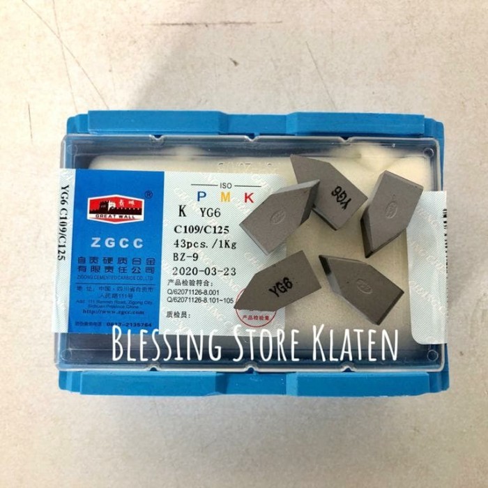 best produk] PISAU BUBUT MATA WIDIA / BATU WIDIA / BATU POTONG C125 YG 6