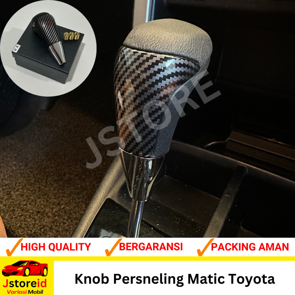 Knob Persneling / Tuas Gigi TRD Karbon Kayu Silver MATIC TOYOTA Knob Toyota Metic Innova / Rush /