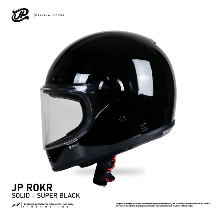 Helm Fullface Retro JP Rokr - Solid