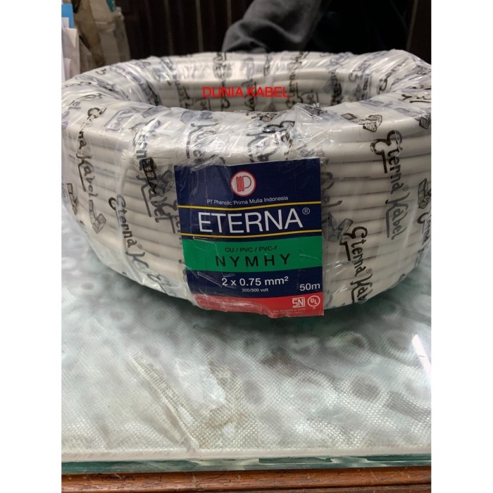 Kabel Listrik Eterna Nymhy/Serabut 2X0.75 2X0,75 Sni